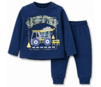 Костюм детский комлектом для мальчика, 80 см, футер двунитка петельний, синий