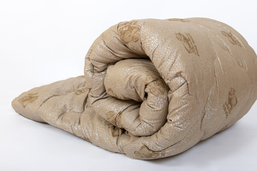 Полуторна ковдра мікрофібра/шерсть