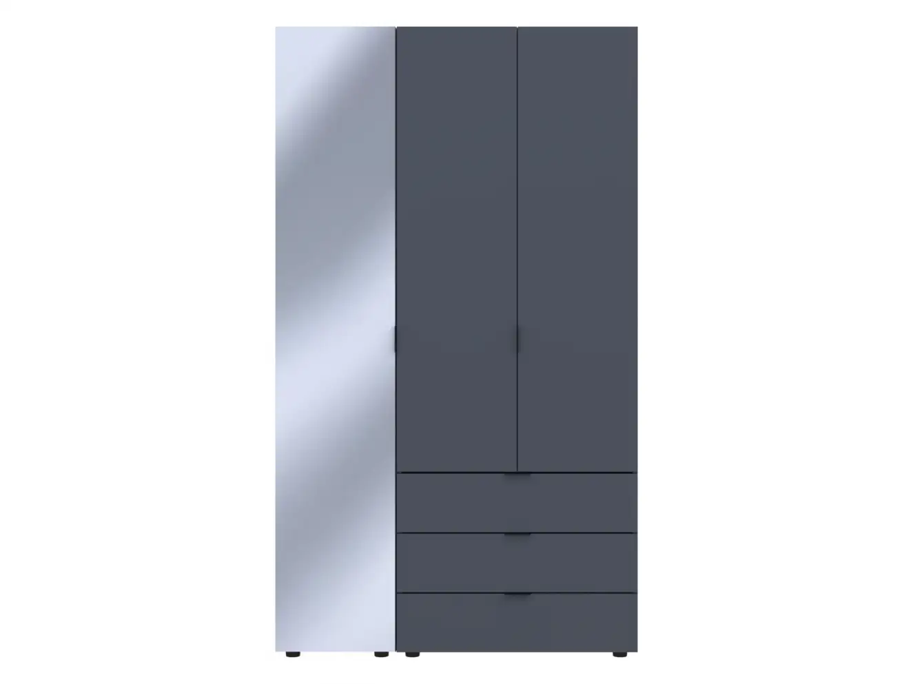 Шафа для одягу Гелар Графіт 2ДСП/Дзеркало