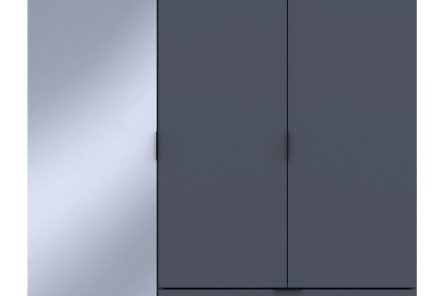 Шкаф для одежды Гелар Графит 2ДСП/Зеркало