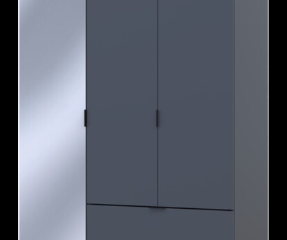 Шафа для одягу Гелар Графіт 2ДСП/Дзеркало