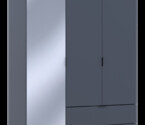 Шкаф для одежды Гелар Графит 2ДСП/Зеркало