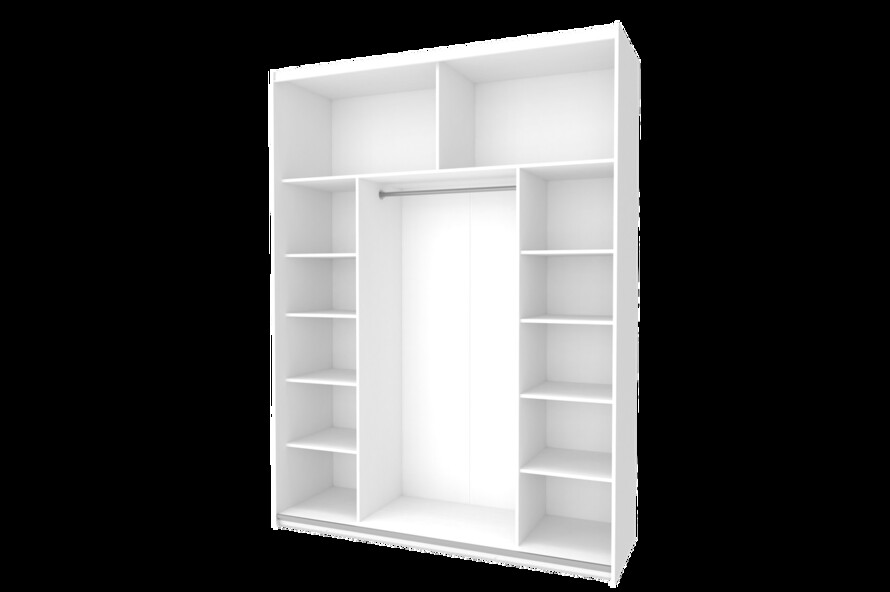 Шкаф купе G-Caiser Белый / Белый 2 ДСП / 3 части