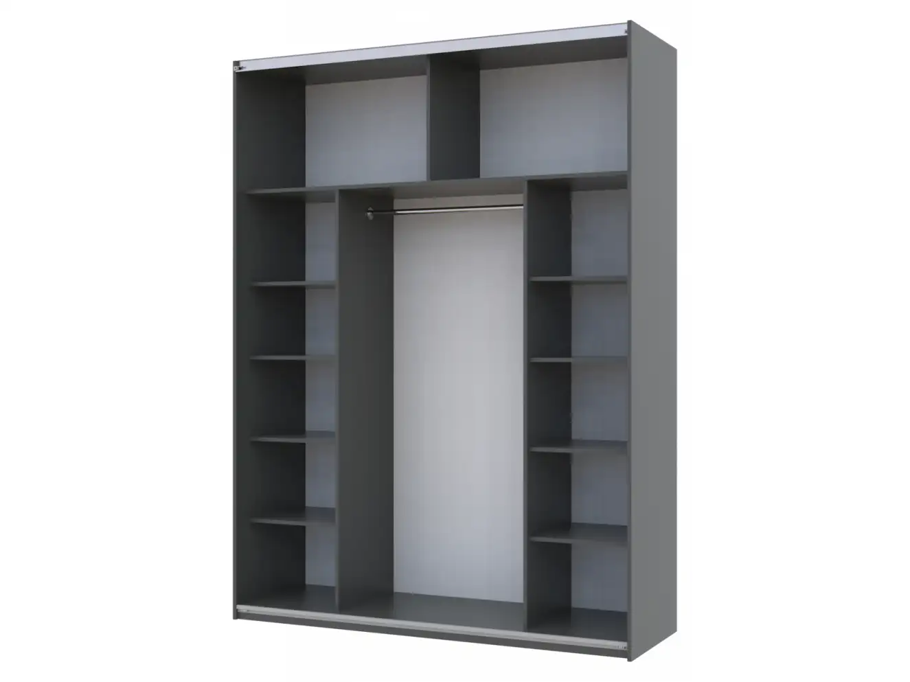 Шкаф купе G-Caiser Графит 2 ДСП / 3 части