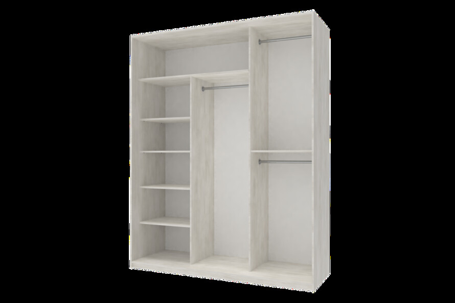 Шафа купе Сіті Лайт Біле дерево 3 ДСП