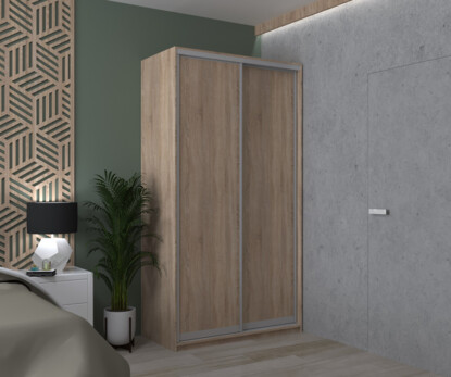 Шафа купе Сіті Лайт Дуб Cонома 2 ДСП
