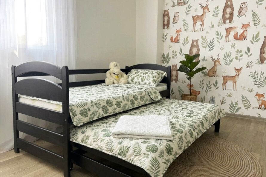 Двоярусне ліжко трансформер Бонні ДУО (бук) Тоноване