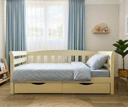 Ліжко дитяче з дерева Тедді (бук) Колір RAL