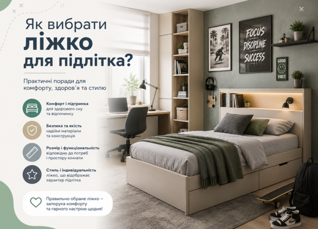 Як вибрати ліжко для підлітка? 