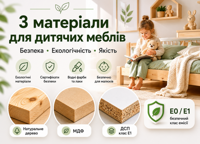 З яких матеріалів краще купувати дитячі меблі