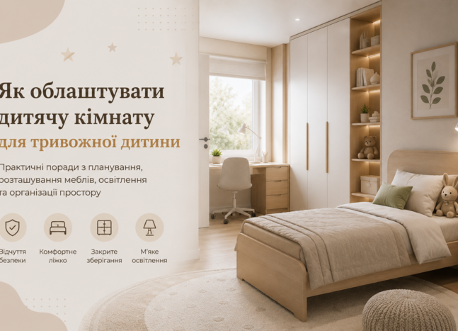 Як облаштувати дитячу кімнату для тривожної дитини