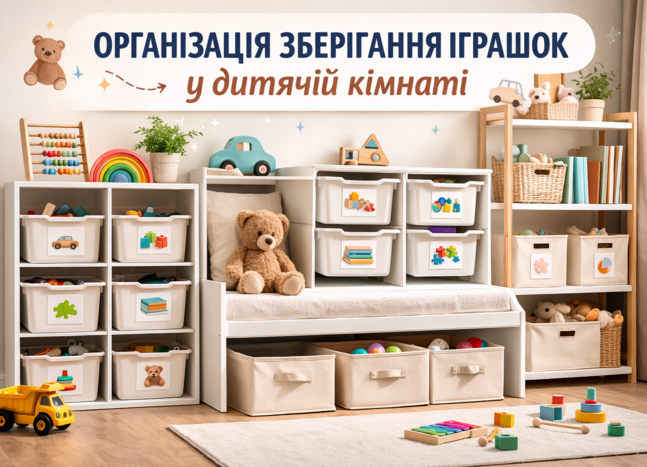 Організація зберігання іграшок